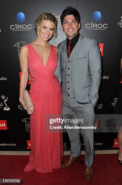 Actress Linsey Godfrey and Robert Adamson attend 40th Annual Daytime Entertaimment Emmy Awards - Arrivals at The Beverly Hilton Hotel on June 16,...