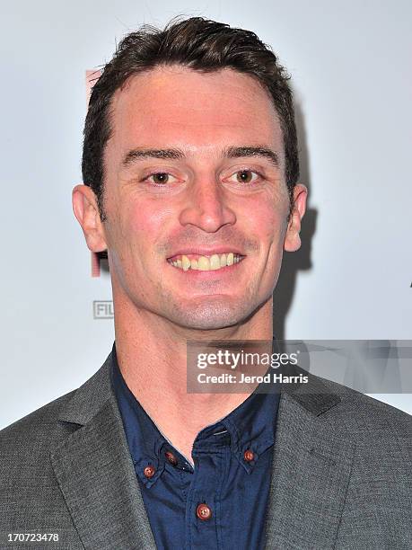 Actor Nicholas Tucci arrives at the "You're Next" premiere during the 2013 Los Angeles Film Festival at American Airlines Theater on June 16, 2013 in...