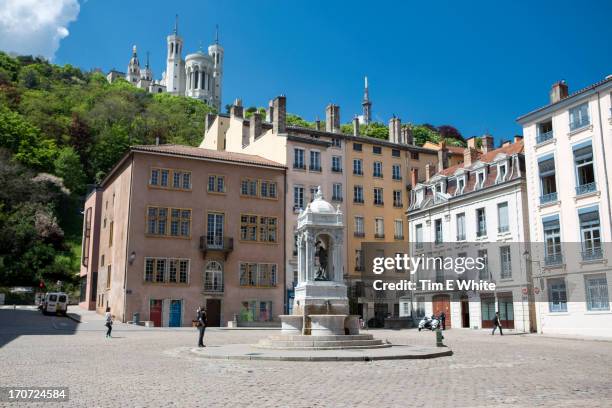 city square lyon france - lyon france stock pictures, royalty-free photos & images