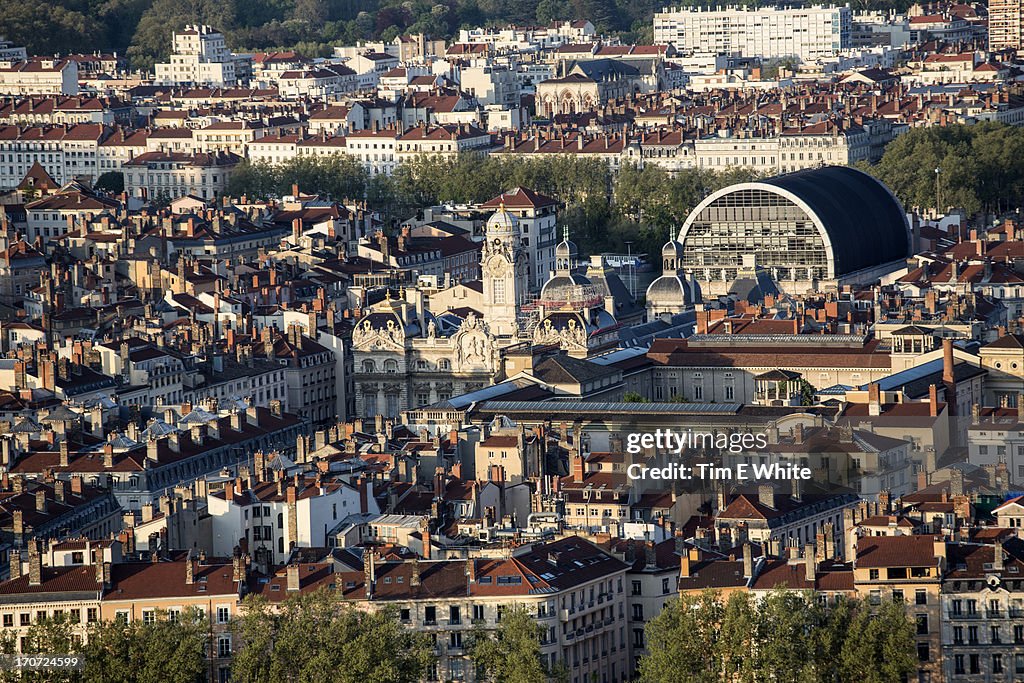 Lyon at sunset, France