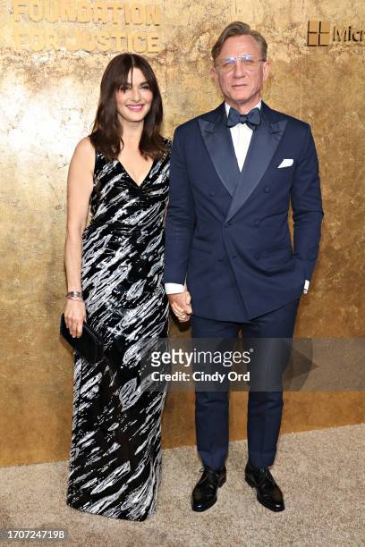 Rachel Weisz and Daniel Craig attend the Clooney Foundation For Justice's "The Albies" on September 28, 2023 in New York City.