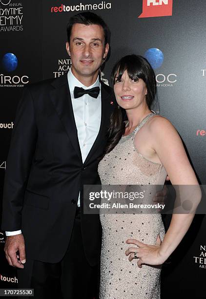 Eric Francois and Fiona Francois of Red Touch Media attend 40th Annual Daytime Entertaimment Emmy Awards - Arrivals at The Beverly Hilton Hotel on...