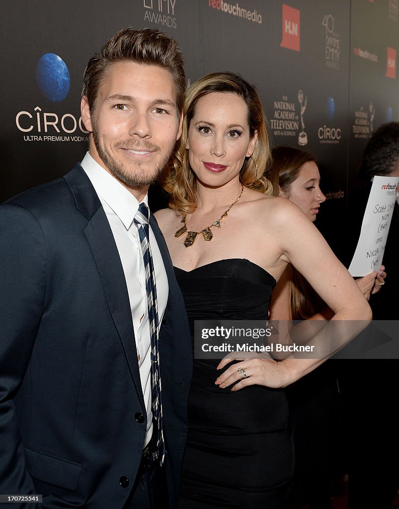 Actor Scott Clifton and Nicole Clifton attend the 40th Annual Daytime ...