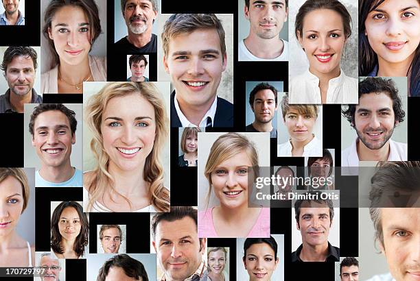 Multiple Faces Black Background Photos and Premium High Res Pictures ...