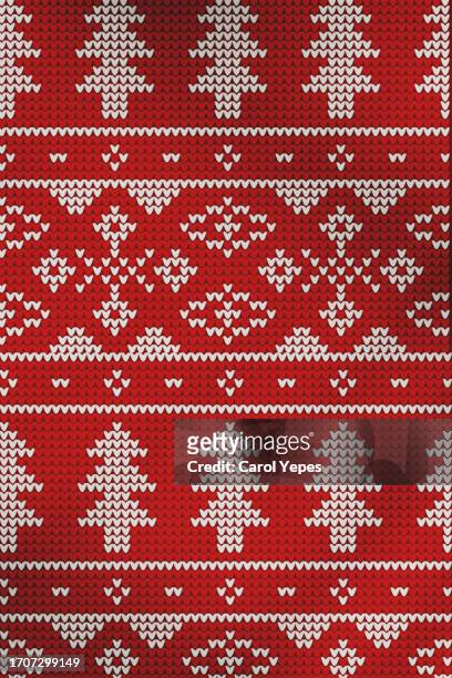 christmas pattern jumper background - modern tradition stock pictures, royalty-free photos & images