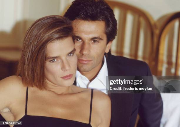 Princess Stephanie of Monaco with Jean-Yves Le Fur in Paris, 19 April 1990.