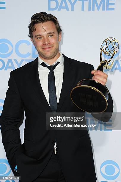 Actor Billy Miller attends the 40th Annual Daytime Entertaimment Emmy Awards after party hosted by CBS at The Beverly Hilton Hotel on June 16, 2013...