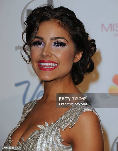 Miss Universe 2012 Olivia Culpo arrives at the 2013 Miss USA pageant at Planet Hollywood Resort & Casino on June 16, 2013 in Las Vegas, Nevada.