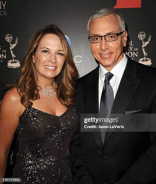 Dr. Drew Pinsky and wife Susan Pinsky attend the 40th annual Daytime Emmy Awards at The Beverly Hilton Hotel on June 16, 2013 in Beverly Hills,...