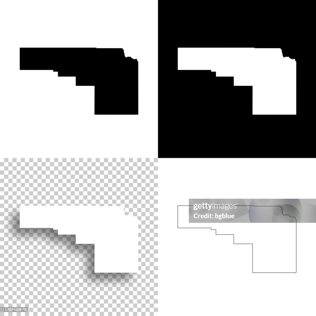 Bonneville County, Idaho. Maps for design. Blank, white and black backgrounds
