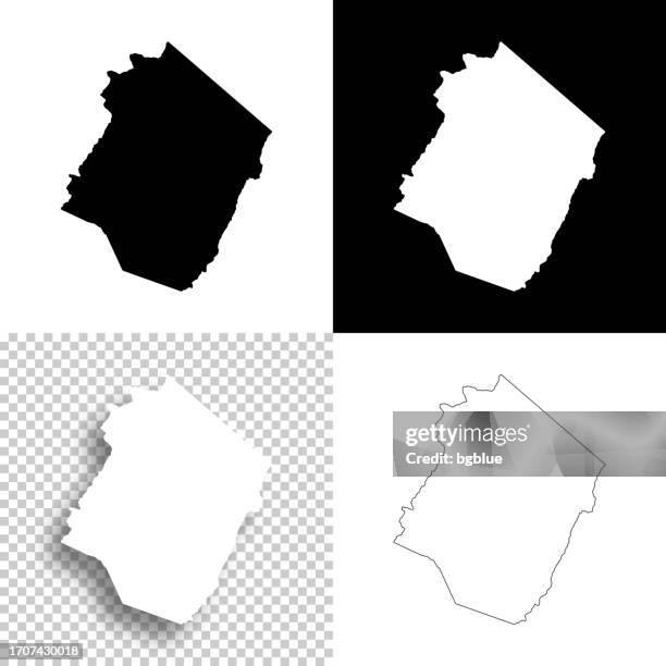 stockillustraties, clipart, cartoons en iconen met pendleton county, west virginia. maps for design. blank, white and black backgrounds - oregon amerikaanse staat