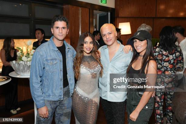 Luis Cherubini, Cinthya Carmona, Daniel Betancourt, and Bianca Agrusa during the GR8T Magazine x Valore London Launch Party at ROOM SERVICE on...