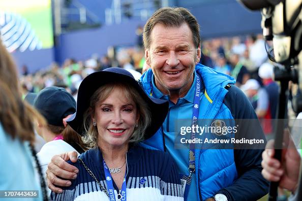 Faldo Rae Actor Sir Nick Faldo and wife Lindsay Faldo pose for a photo during the ...