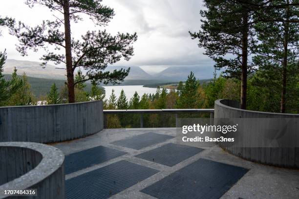 viewpoint towards the rondane national park in norway - rondane national park stock pictures, royalty-free photos & images