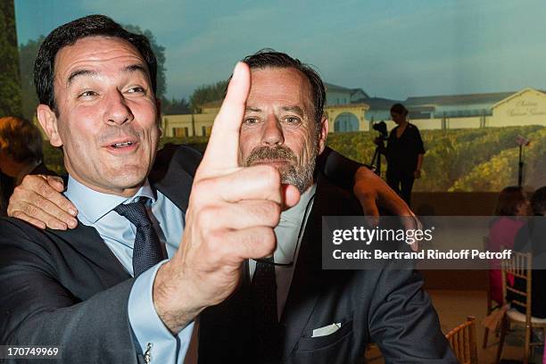 Olivier Josse and Louis Benech attend the dinner of Conseil des Grand Crus Classes of 1855 hosted by Chateau Mouton Rothschild on June 16, 2013 in...