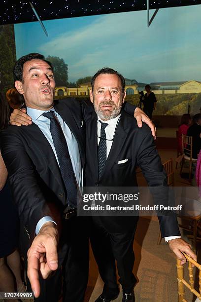 Olivier Josse and Louis Benech attend the dinner of Conseil des Grand Crus Classes of 1855 hosted by Chateau Mouton Rothschild on June 16, 2013 in...