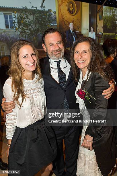 Louis Benech and Baroness Eric de Rothschild attend the dinner of Conseil des Grand Crus Classes of 1855 hosted by Chateau Mouton Rothschild on June...