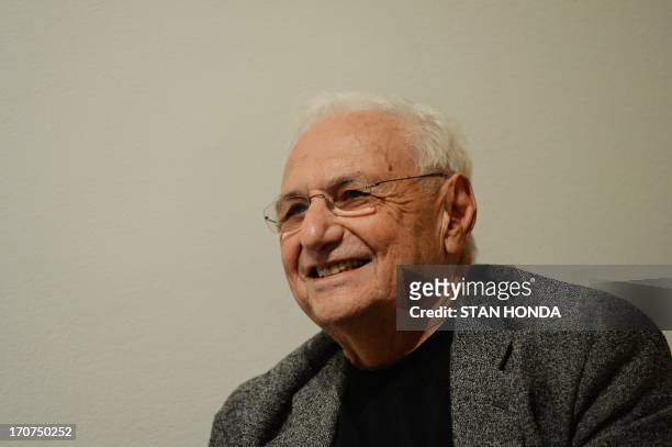 Architect Frank Gehry attends a preview of "Ken Price Sculpture: A Retrospective" on June 17, 2003 at the Metropolitan Museum of Art in New York. AFP...