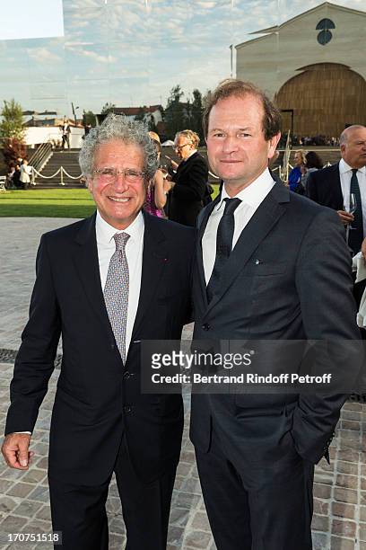 Laurent Dassault and Pierre Lurton, manager of Chateau d'Yquem and Chateau Cheval Blanc, attend the dinner of Conseil des Grand Crus Classes of 1855...