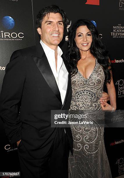 Vincent Irizarry and Donna Petracca attend the 40th annual Daytime Emmy Awards at The Beverly Hilton Hotel on June 16, 2013 in Beverly Hills,...