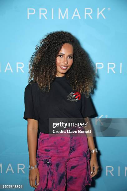 Amber Gill attends the Josh Denzel x NBA for Primark launch event at Night Tales on September 28, 2023 in London, England.