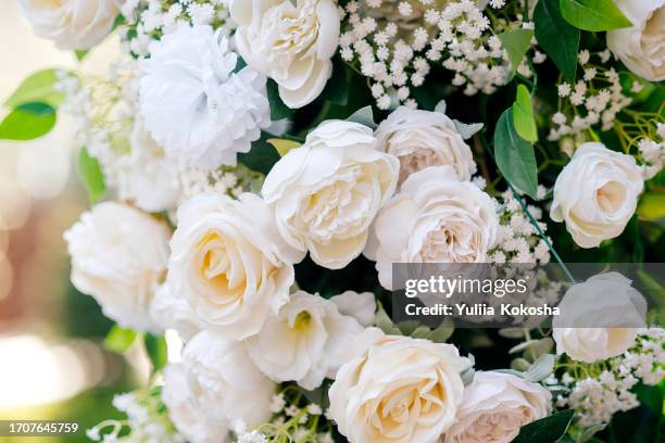 wedding bouquet - ranunculus wedding bouquet stock pictures, royalty-free photos & images