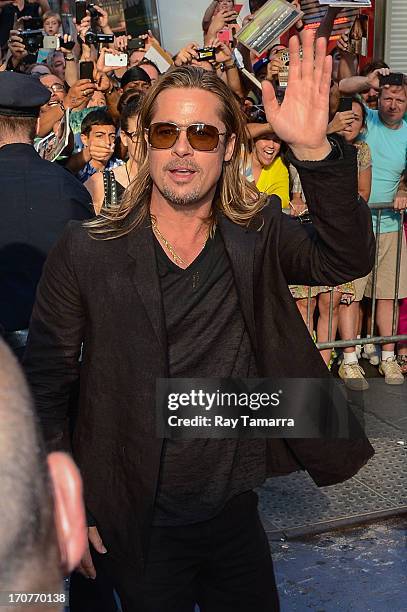 Actor Brad Pitt attends the "World War Z" premiere on June 17, 2013 in New York City. Photo by Ray Tamarra/Getty Images)