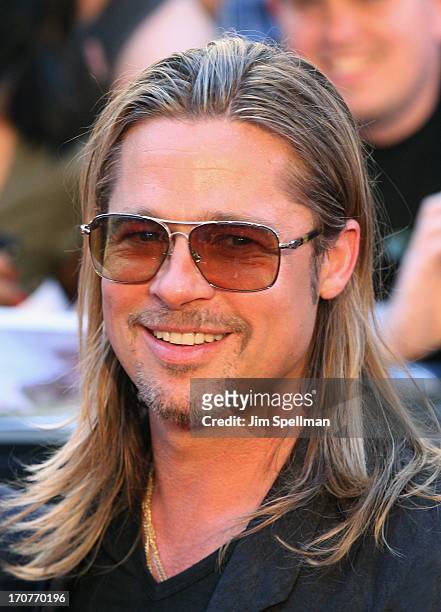 Actor/producer Brad Pitt attends "World War Z" New York Premiere on June 17, 2013 in New York City.