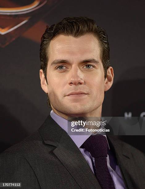 Henry Cavill attends the premiere of ' Man of Steel' at Capitol Cinema on June 17, 2013 in Madrid, Spain.