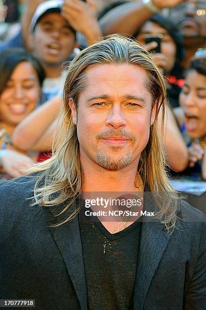 Actor Brad Pitt as seen at "World War Z" New York Premiere on June 17, 2013 in New York City.