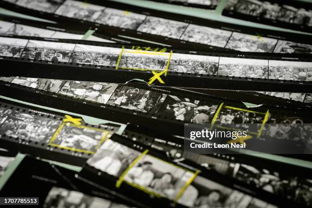 Marked up contact prints from the 1956 Picture Post story 8405, 'Thirty Thousand Colour Problems', at the Getty Images Hulton Archive, London E16,...