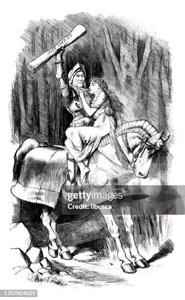 british satire caricature comic cartoon illustration - couple bills stock illustrations