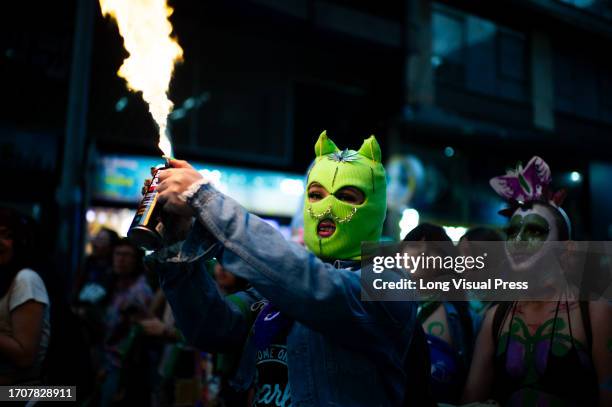Women take part during the International Safe Abortion Day in Bogota, Colombia, on September 28, 2023. Colombia's constitutional court decriminalized...