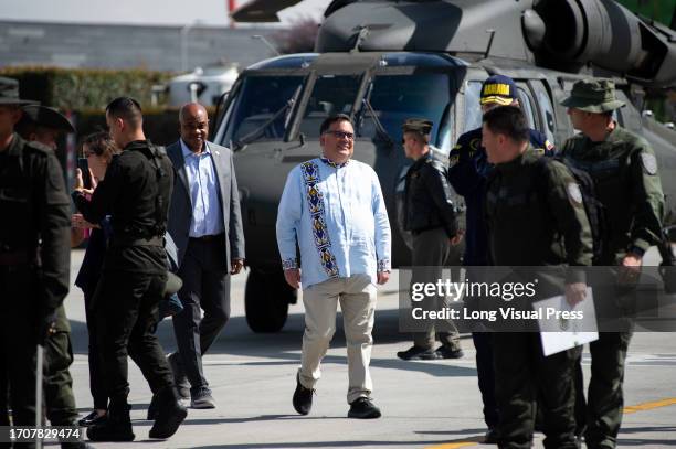 The United States ambassador in Colombia Francisco Palmieri during an event at the CATAM - Airbase in Bogota, where the United States of America...