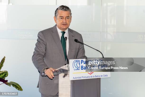 The Minister of the Presidency, Interior, Social Dialogue and Administrative Simplification, Antonio Sanz Speaks in the event, on September 29, 2023...