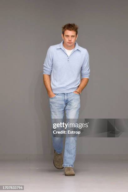 Fashion designer Jonathan Anderson at the runway during the Loewe Womenswear Spring/Summer 2024 show as part of Paris Fashion Week on September 29,...