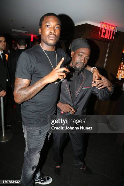 Meek Mill and Junior Reid attend The 40/40 Club 10 Year Anniversary Party at 40 / 40 Club on June 17, 2013 in New York City.