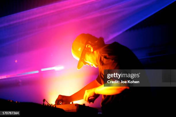 Musician Derek Vincent Smith performs live at an evening with Pretty Lights at Sonos Studio at Sonos Studio on June 17, 2013 in Los Angeles,...