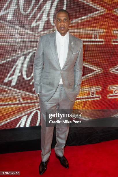 Jay-Z attends The 40/40 Club 10 Year Anniversary Party at 40 / 40 Club on June 17, 2013 in New York City.