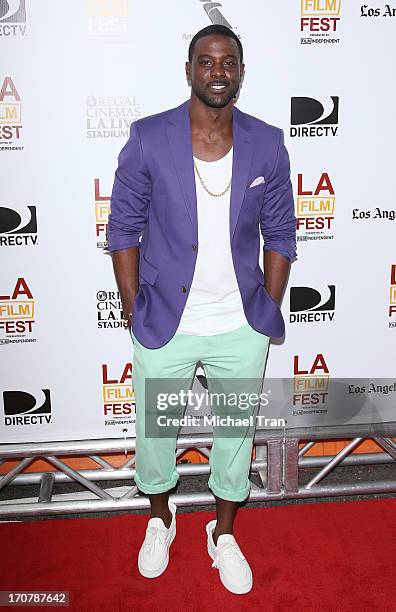 Lance Gross arrives at the 2013 Los Angeles Film Festival "Fruitvale Station" premiere held at Regal Cinemas L.A. LIVE Stadium 14 on June 17, 2013 in...