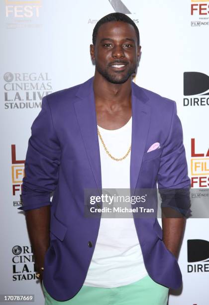 Lance Gross arrives at the 2013 Los Angeles Film Festival "Fruitvale Station" premiere held at Regal Cinemas L.A. LIVE Stadium 14 on June 17, 2013 in...