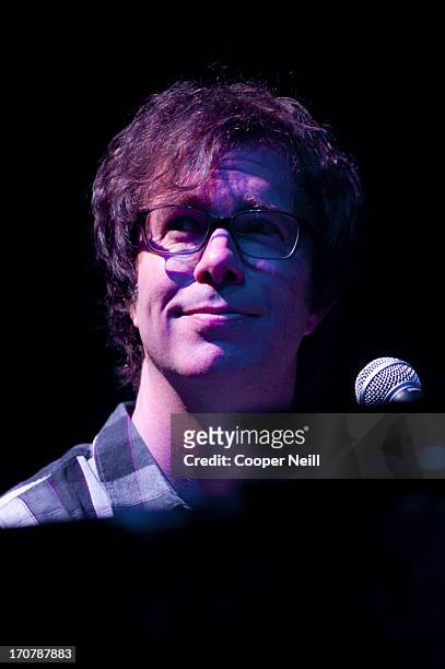 Ben Folds of the Ben Folds Five performs during the Last Summer on Earth tour at the Verizon Theatre in Grand Prairie, Texas on June 17, 2013.