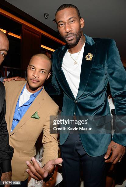 And Amare Stoudemire attend The 40/40 Club 10 Year Anniversary Party at 40 / 40 Club on June 17, 2013 in New York City.