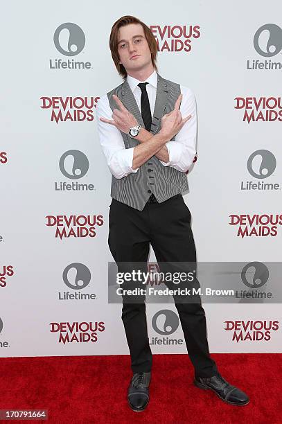 Actor Eddie Hassell attends the premiere party of Lifetime Original Series "Devious Maids" at the Bel-Air Bay Club on June 17, 2013 in Pacific...