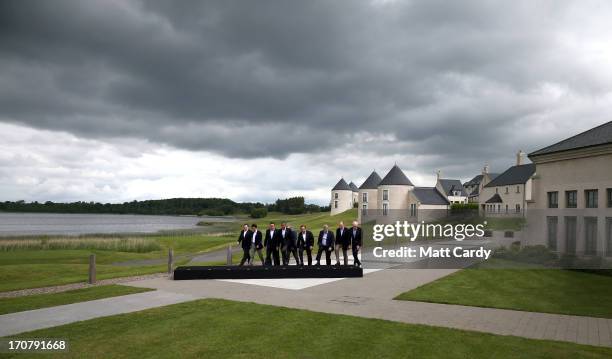 Leaders President of the European Commission Jose Manuel Barroso, Japanese Prime Minister Shinzo Abe, German Chancellor Angela Merkel, Russia's...