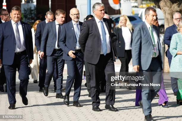 European ministers leaving the second day of the informal ministerial meeting on General Affairs and Cohesion Policy at the Artillery Barracks in...