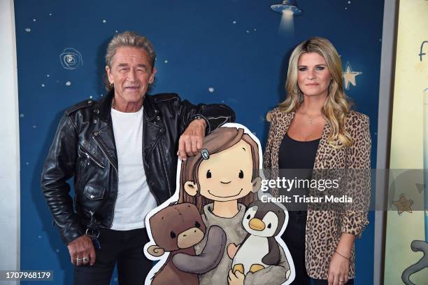 Peter Maffay and his wife Hendrikje Balsmeyer during the Peter Maffay and Hendrikje Balsmeyer press conference for the book Anouk 3" at Fabrik 23 on...