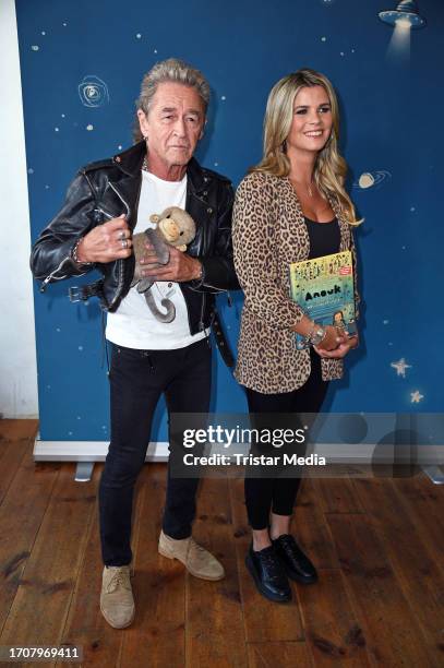 Peter Maffay and his wife Hendrikje Balsmeyer during the Peter Maffay and Hendrikje Balsmeyer press conference for the book Anouk 3" at Fabrik 23 on...