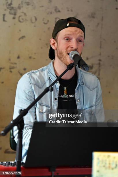 Jens Gilles during the Peter Maffay and Hendrikje Balsmeyer press conference for the book Anouk 3" at Fabrik 23 on October 5, 2023 in Berlin, Germany.