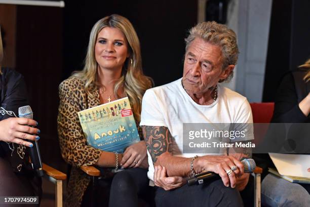 Peter Maffay and his wife Hendrikje Balsmeyer during the Peter Maffay and Hendrikje Balsmeyer press conference for the book Anouk 3" at Fabrik 23 on...